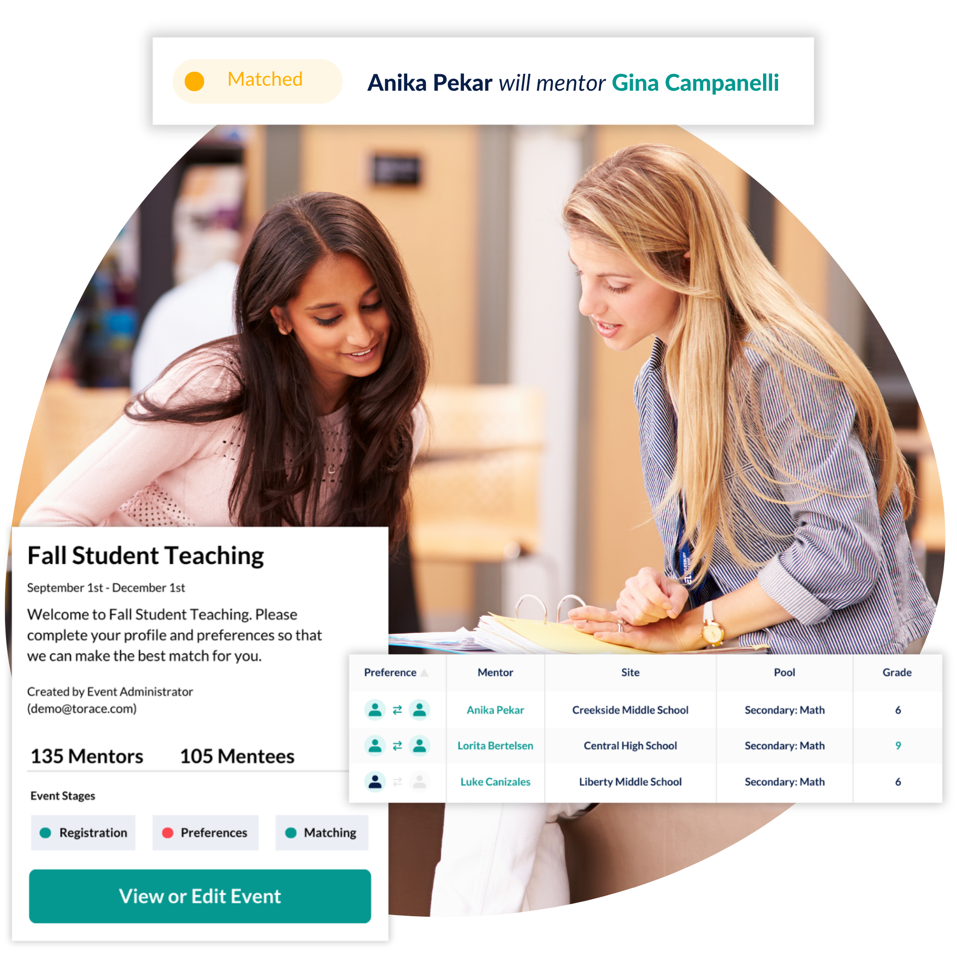 A young teacher is mentoring a student teacher who is working towards a secondary math credential.
